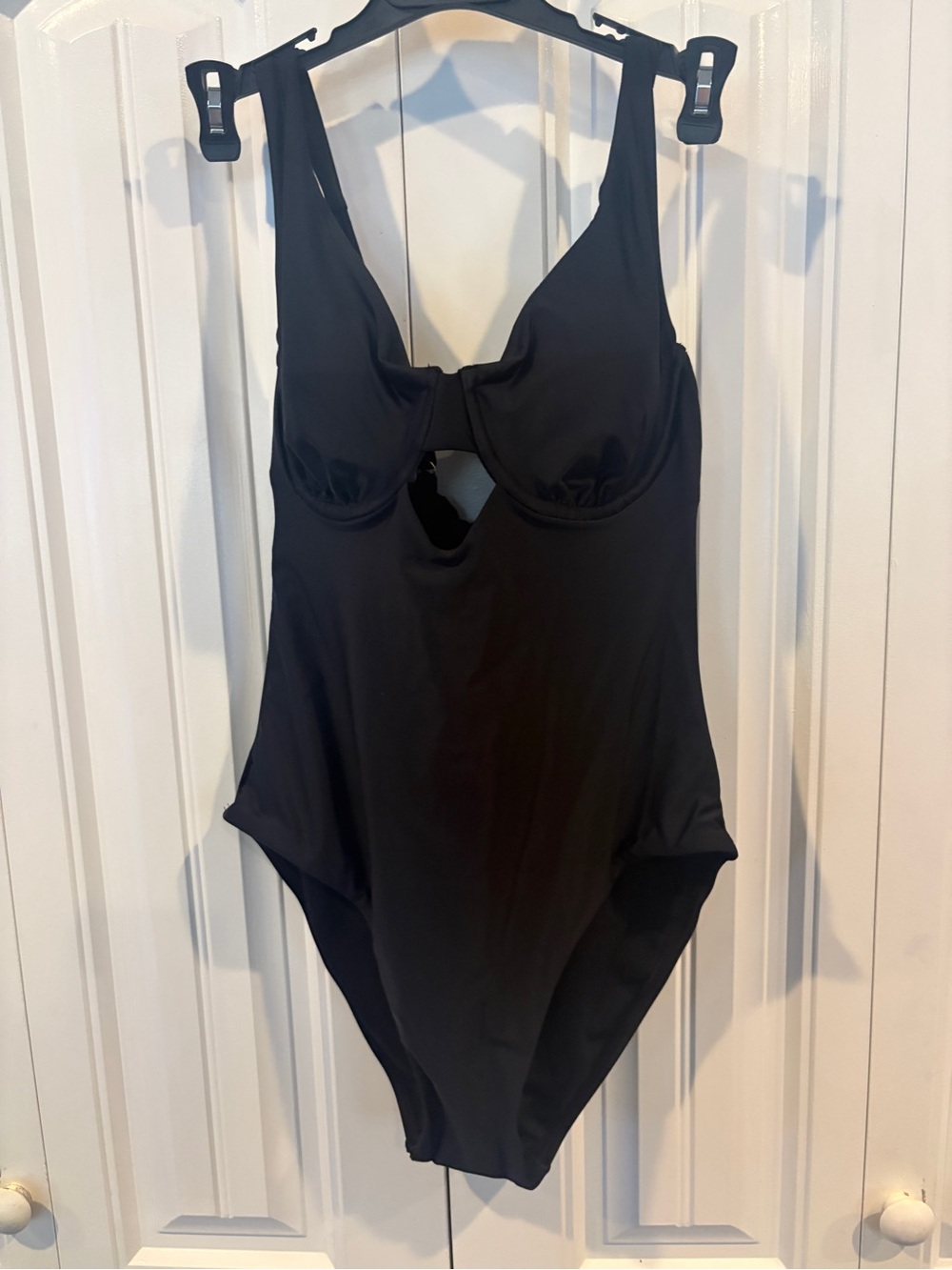 Time and tru black one piece swimsuit size medium